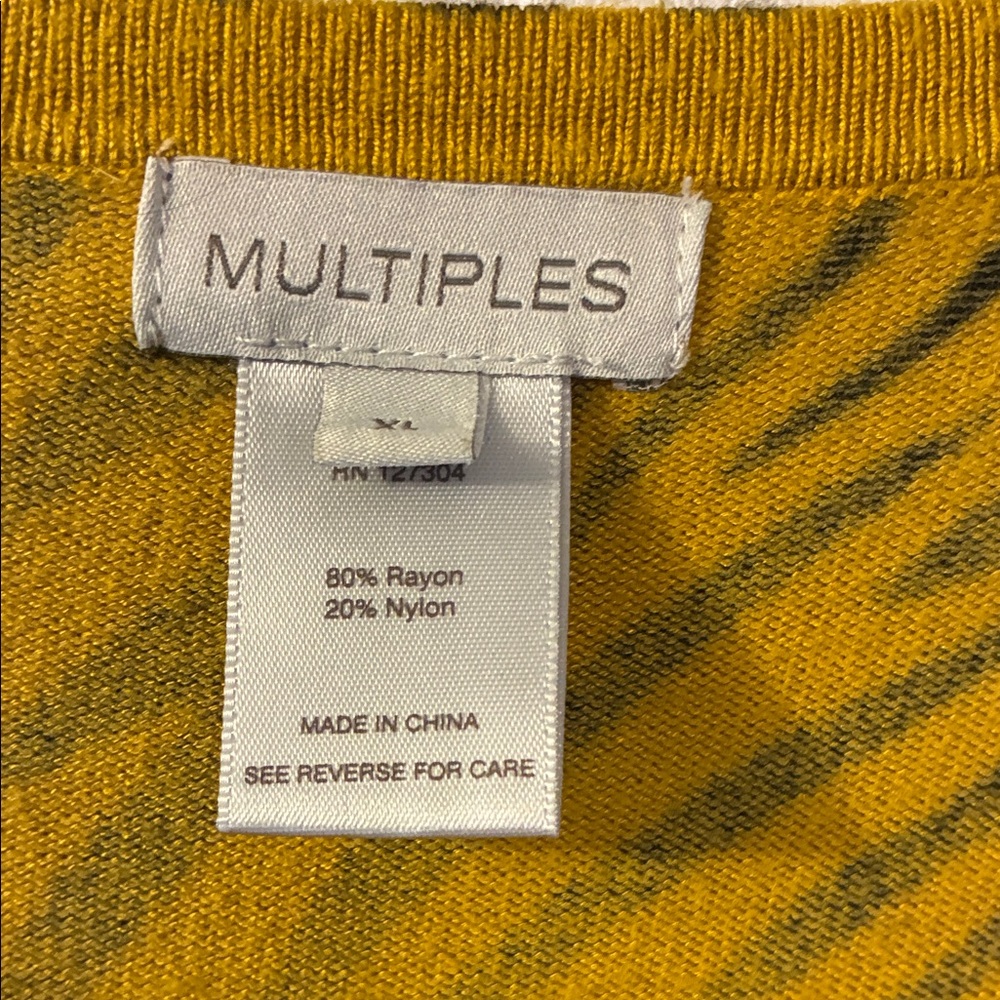 Multiples Yellow And Black Patterned Top - image 2